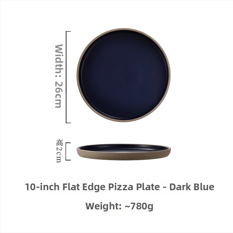 Porcelánový tanier v japonskom štýle, kruhový tanier na jedlo, mikrovlnná rúra vhodný, prispôsobiteľný