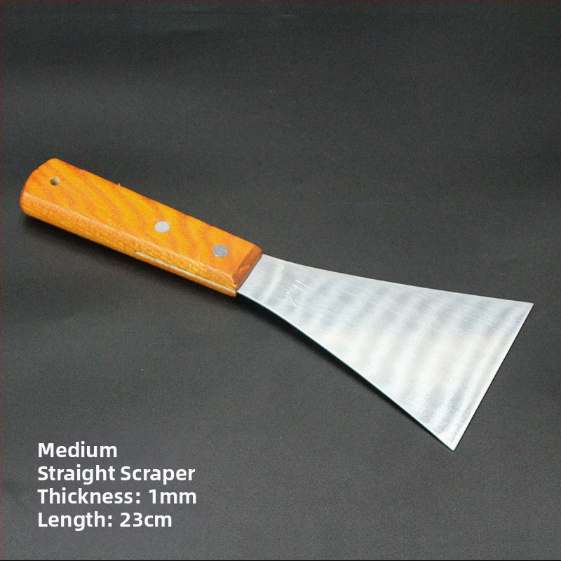 Sada teppanyaki špachtľí s drevenou rúčkou, nerezová oceľ – vysokoteplotná odolnosť, proti popáleniu, obsahuje špachtu na steak a grilovaciu špachtľu