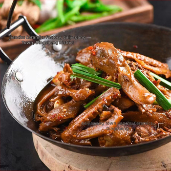 Tradičný visiaci litinový hrniec na dusenie – čínskeho štýlu, bez povlaku, jednopodlažné dno, kompatibilný s plynovou platňou