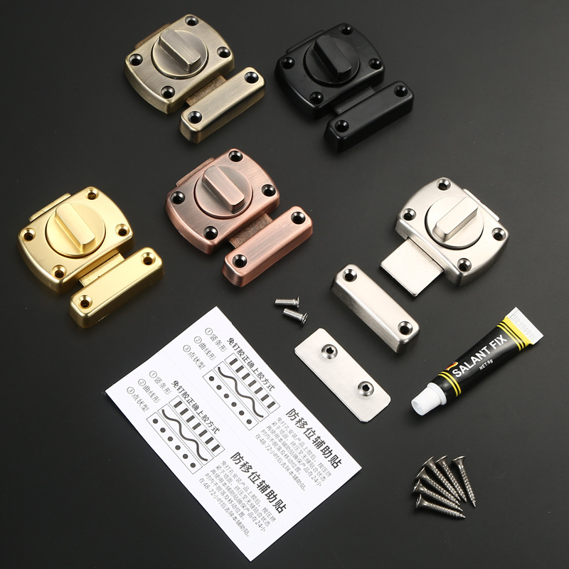 Broască de ușă cu buton, model stânga/dreapta, din aliaj de zinc, finisaj periat, stil lux ușor, Dawei