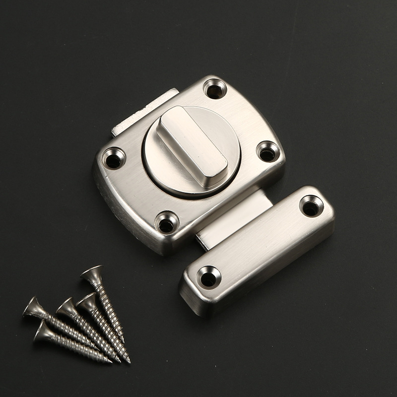 Broască de ușă cu buton, model stânga/dreapta, din aliaj de zinc, finisaj periat, stil lux ușor, Dawei