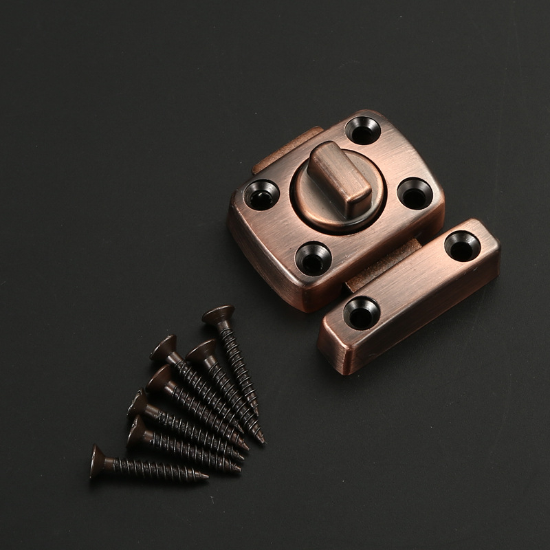 Broască de ușă cu buton, model stânga/dreapta, din aliaj de zinc, finisaj periat, stil lux ușor, Dawei