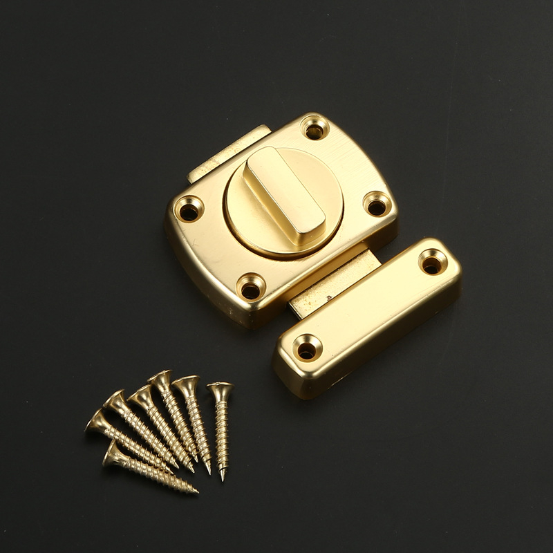 Broască de ușă cu buton, model stânga/dreapta, din aliaj de zinc, finisaj periat, stil lux ușor, Dawei