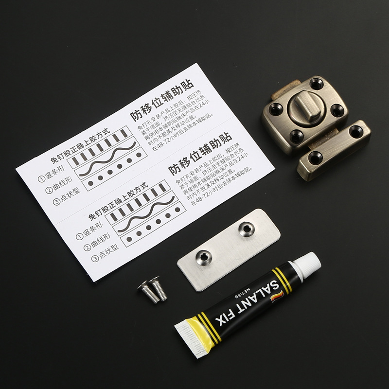 Broască de ușă cu buton, model stânga/dreapta, din aliaj de zinc, finisaj periat, stil lux ușor, Dawei