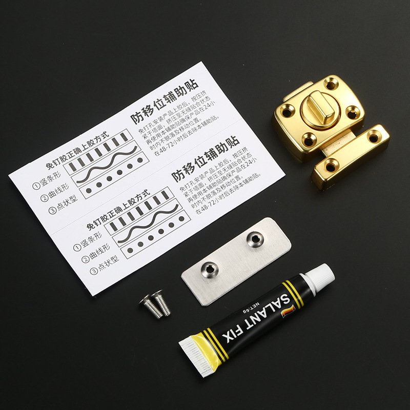 Broască de ușă cu buton, model stânga/dreapta, din aliaj de zinc, finisaj periat, stil lux ușor, Dawei