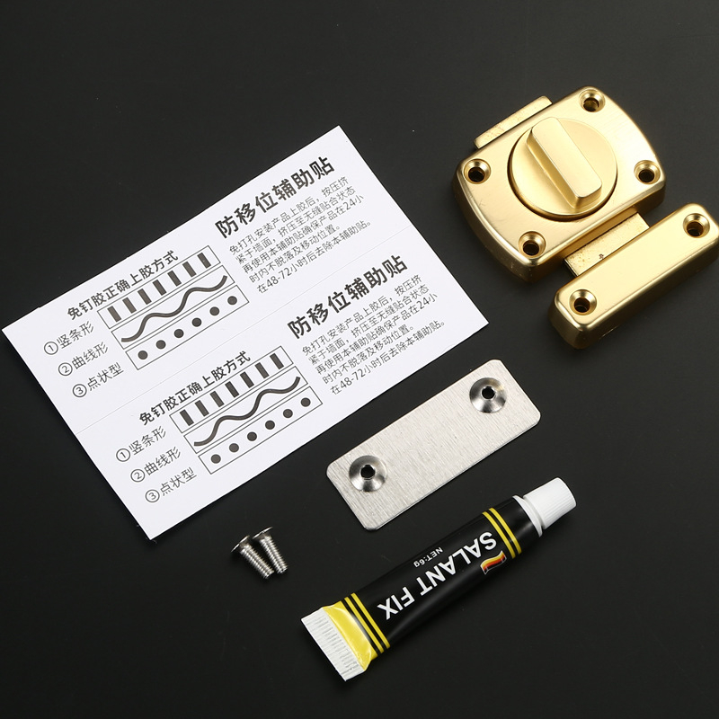 Broască de ușă cu buton, model stânga/dreapta, din aliaj de zinc, finisaj periat, stil lux ușor, Dawei