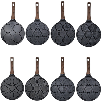 Τηγάνι – αντικολλητική επίστρωση; σώμα από κράμα αλουμινίου με κάτω από 430 ανοξείδωτο χάλυβα; διπλός πυθμένα; συμβατό με επαγωγικό μάτι και φούρνο αερίου