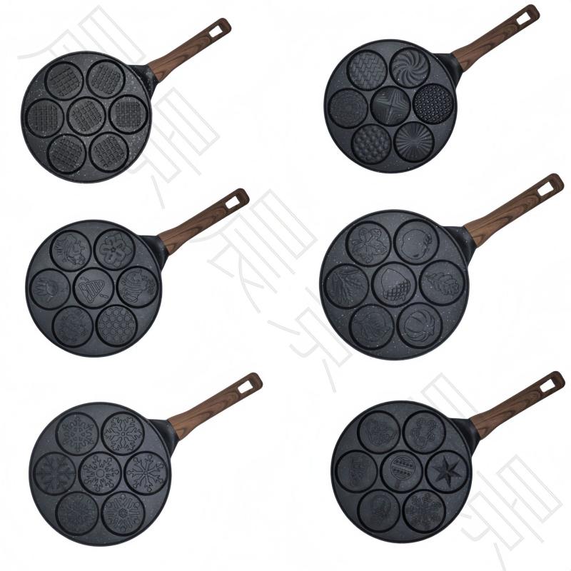 Τηγάνι – αντικολλητική επίστρωση; σώμα από κράμα αλουμινίου με κάτω από 430 ανοξείδωτο χάλυβα; διπλός πυθμένα; συμβατό με επαγωγικό μάτι και φούρνο αερίου