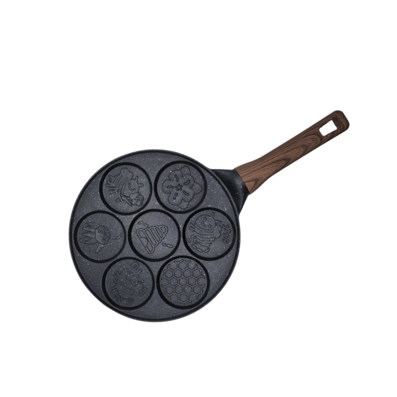 Τηγάνι – αντικολλητική επίστρωση; σώμα από κράμα αλουμινίου με κάτω από 430 ανοξείδωτο χάλυβα; διπλός πυθμένα; συμβατό με επαγωγικό μάτι και φούρνο αερίου