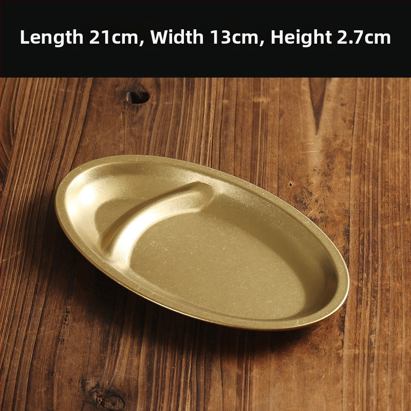 Plochý tanier z 304 nerezovej ocele, retro štýl, matný povrch, vhodný do mikrovlnnej rúry.