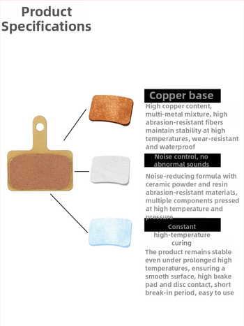 Χαλκού-βασισμένη μεταλλική πλακέτα φρένων για υδραυλικά δισκοφρένα – ποδήλατα βουνού και αναδιπλούμενα ηλεκτρικά ποδήλατα, ανθεκτική στη φθορά