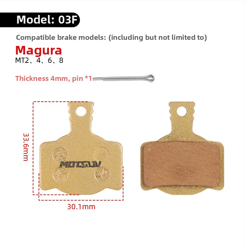 Χαλκού-βασισμένη μεταλλική πλακέτα φρένων για υδραυλικά δισκοφρένα – ποδήλατα βουνού και αναδιπλούμενα ηλεκτρικά ποδήλατα, ανθεκτική στη φθορά