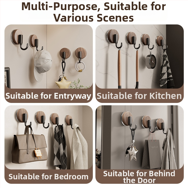 Prísavný háčik s antickým štýlom, ABS materiál, montáž bez vŕtania, vhodný do kúpeľne a kuchyne