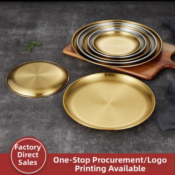 Nerezová platňa 304, potravinárska kvalita, okrúhla platňa na korejské BBQ a steak, elektrolytický povrch, tlač loga k dispozícii, uvedená v roku 2021