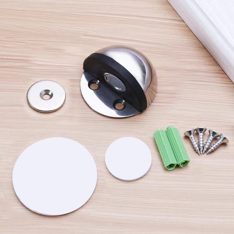 Stop de ușă magnetic anti-coliziune - din oțel inoxidabil 201/304, montaj pe podea, operare manuală, stil modern simplu, brand Wanjin Hui
