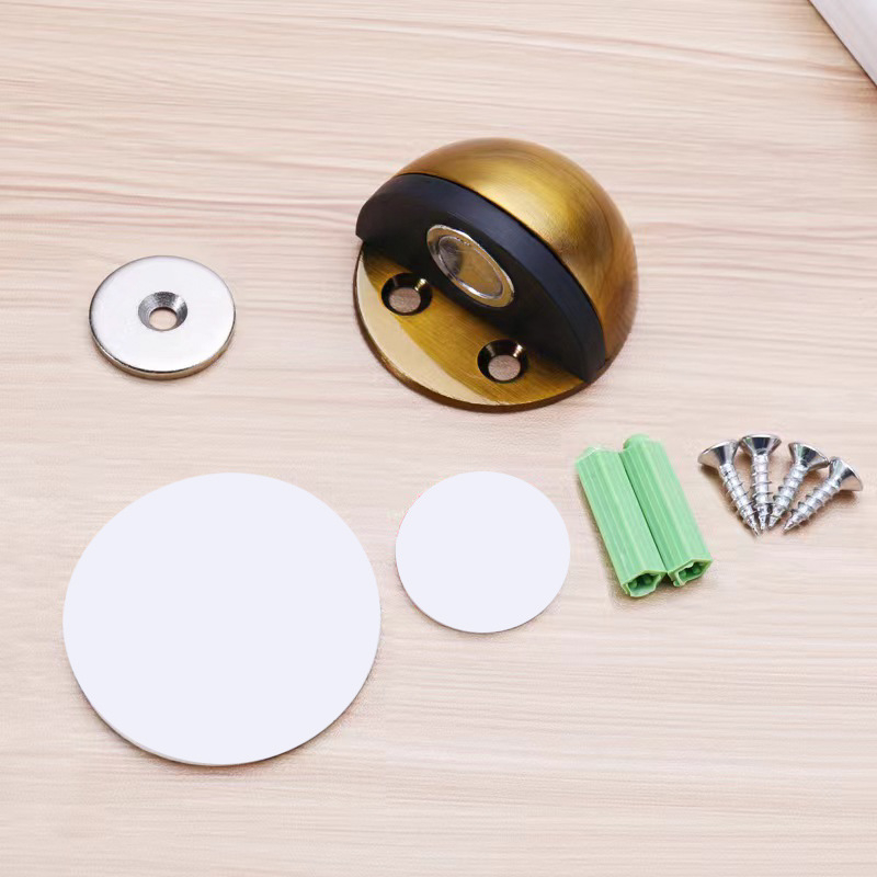 Stop de ușă magnetic anti-coliziune - din oțel inoxidabil 201/304, montaj pe podea, operare manuală, stil modern simplu, brand Wanjin Hui