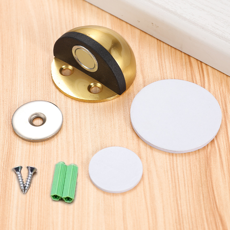 Stop de ușă magnetic anti-coliziune - din oțel inoxidabil 201/304, montaj pe podea, operare manuală, stil modern simplu, brand Wanjin Hui