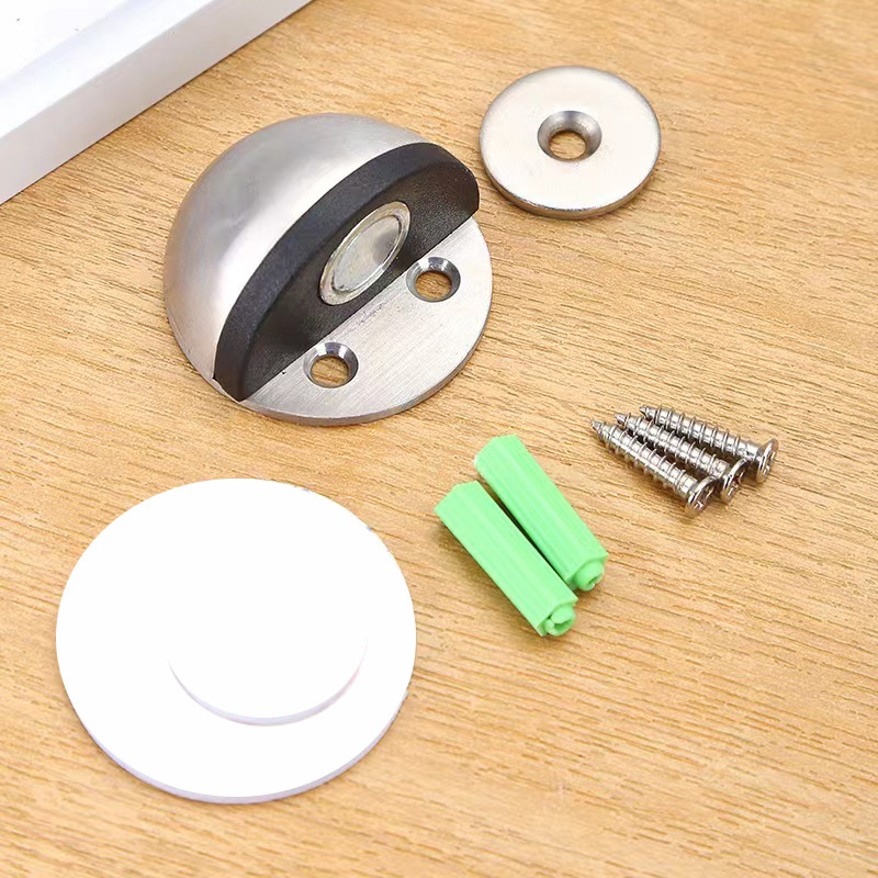 Stop de ușă magnetic anti-coliziune - din oțel inoxidabil 201/304, montaj pe podea, operare manuală, stil modern simplu, brand Wanjin Hui