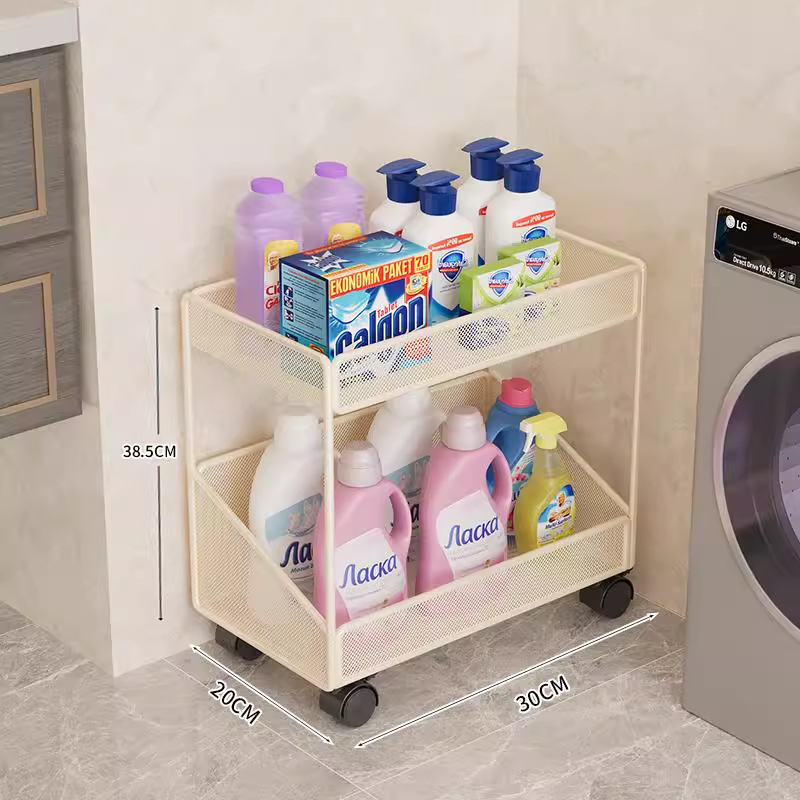 Kupaonski podni regaľ za pohranu, 3-slojni metalni, završni premaz pečene boje, jednostavan modern dizajn, nosivost 30–40 kg