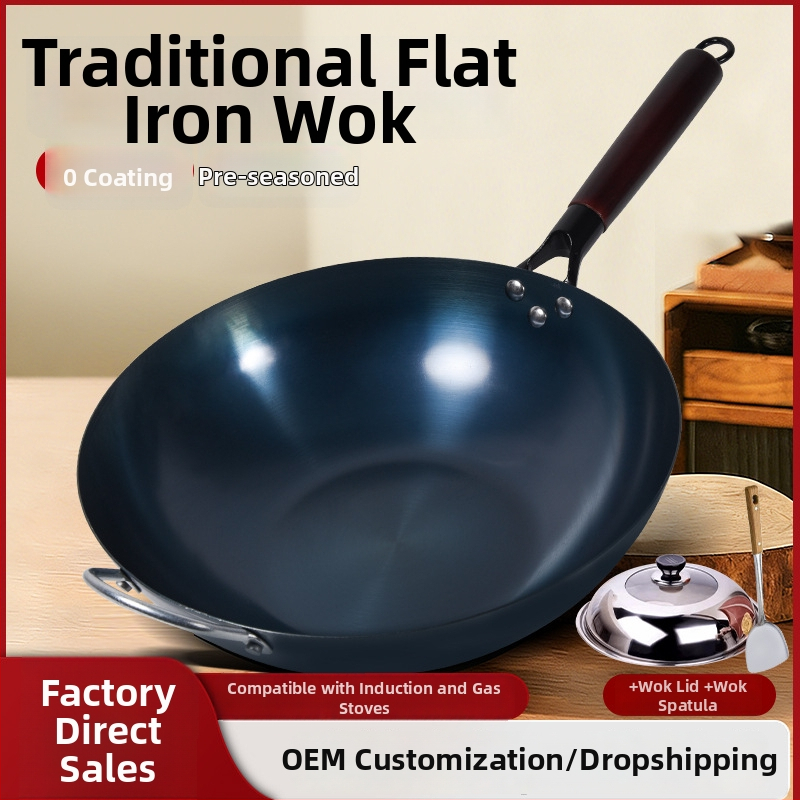 Τηγάνι από χυτοσίδηρο, χωρίς επίχρισμα, έτοιμο προς χρήση, συμβατό με επαγωγή, βάρος 1,2–1,6 kg