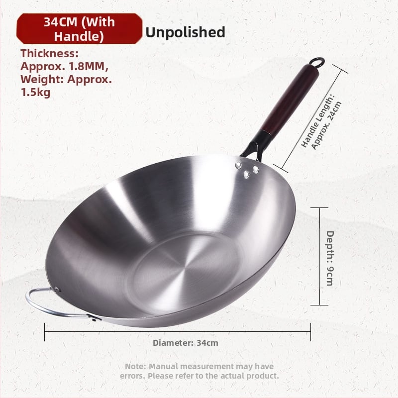 Τηγάνι από χυτοσίδηρο, χωρίς επίχρισμα, έτοιμο προς χρήση, συμβατό με επαγωγή, βάρος 1,2–1,6 kg