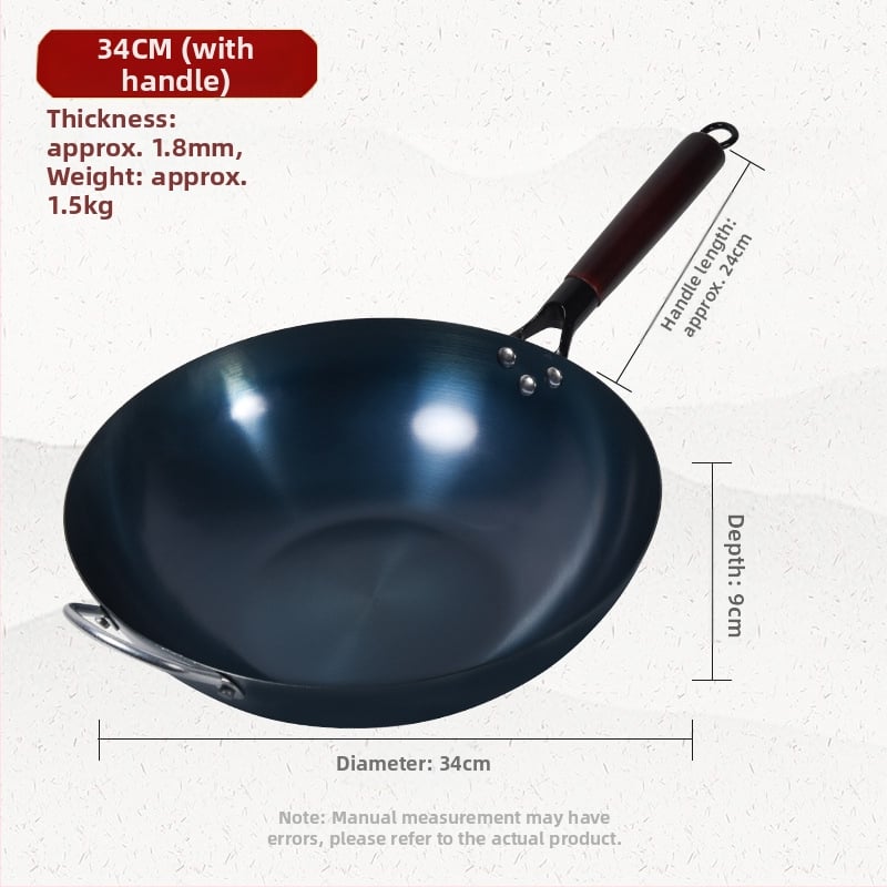 Τηγάνι από χυτοσίδηρο, χωρίς επίχρισμα, έτοιμο προς χρήση, συμβατό με επαγωγή, βάρος 1,2–1,6 kg