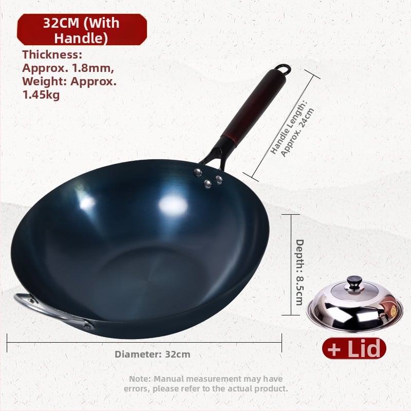 Τηγάνι από χυτοσίδηρο, χωρίς επίχρισμα, έτοιμο προς χρήση, συμβατό με επαγωγή, βάρος 1,2–1,6 kg