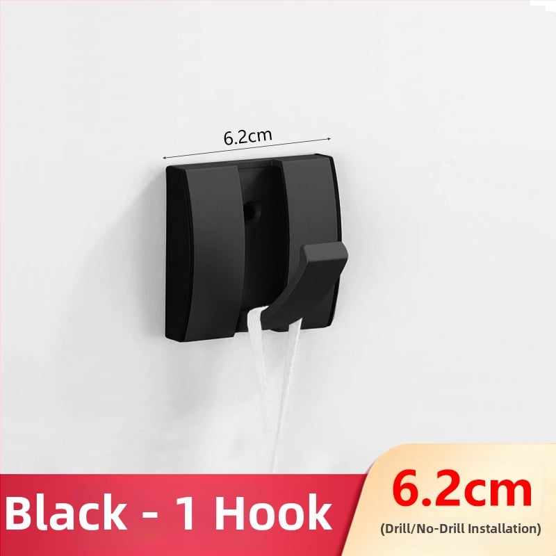 Скрита закачалка за врата за антре/гардероб — стенна сгъваема закачалка за палта и шапки, без пробиване — Space Aluminum, 444 g, Nano sandblasting, Светъл лукс, EU CE сертификация