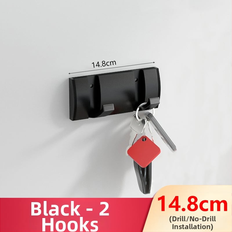 Скрита закачалка за врата за антре/гардероб — стенна сгъваема закачалка за палта и шапки, без пробиване — Space Aluminum, 444 g, Nano sandblasting, Светъл лукс, EU CE сертификация