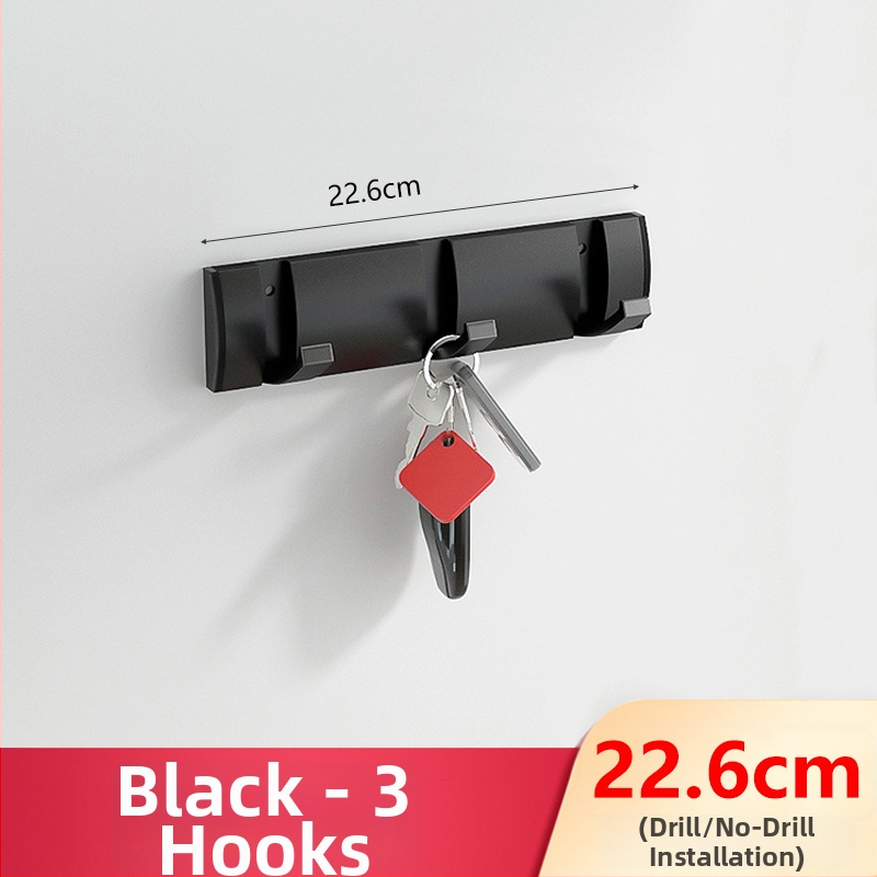 Скрита закачалка за врата за антре/гардероб — стенна сгъваема закачалка за палта и шапки, без пробиване — Space Aluminum, 444 g, Nano sandblasting, Светъл лукс, EU CE сертификация