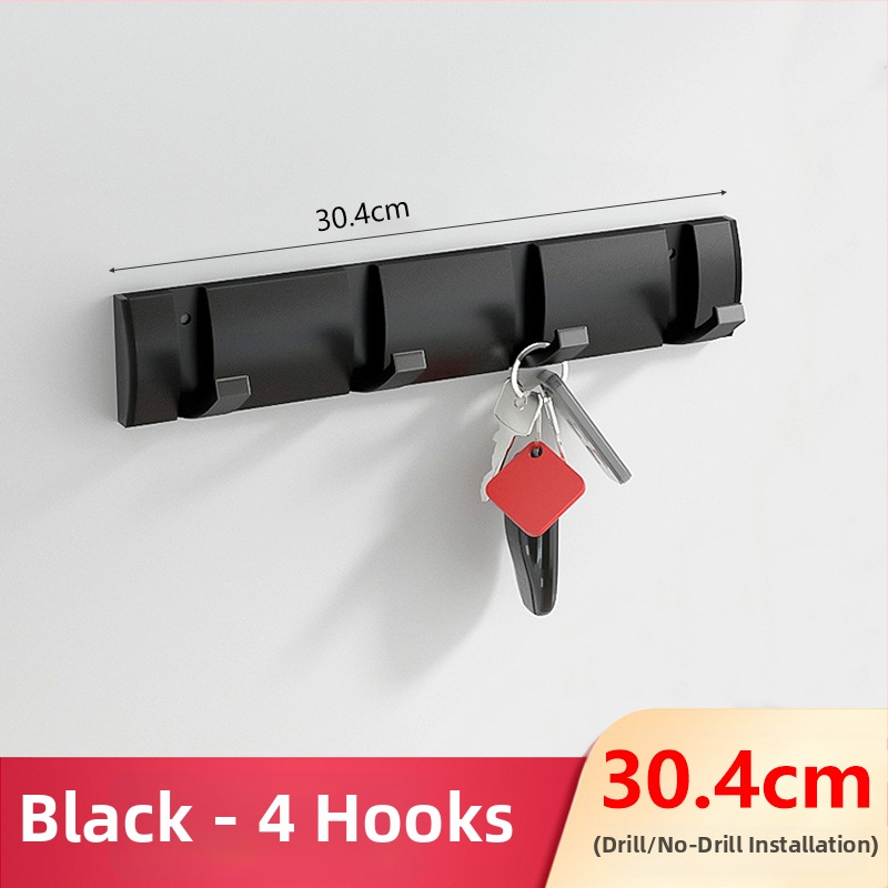 Скрита закачалка за врата за антре/гардероб — стенна сгъваема закачалка за палта и шапки, без пробиване — Space Aluminum, 444 g, Nano sandblasting, Светъл лукс, EU CE сертификация