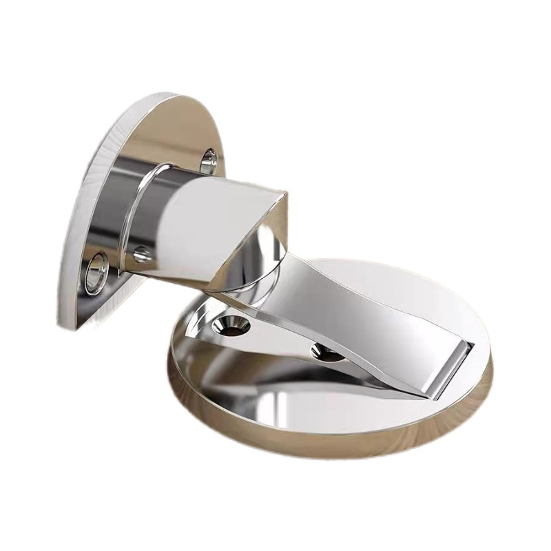 Opritor de ușă pe podea, magnetic, din aliaj de zinc, montaj la podea, finisaj electroplacate, model 528, stil modern minimalist