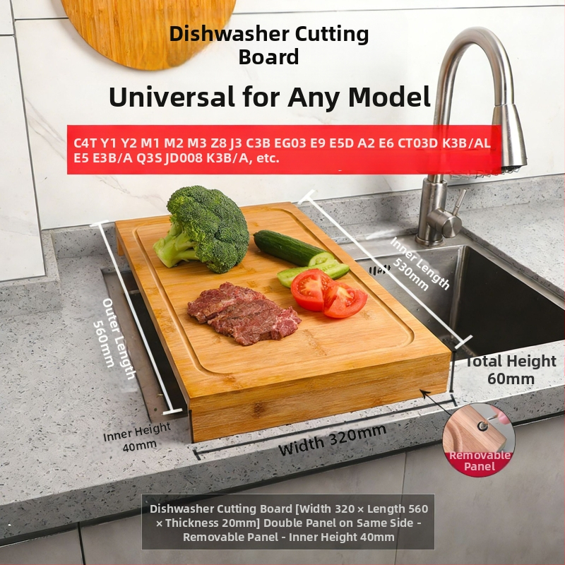 Bambusz vágódeszka tűzhelyfedővel, kétoldalas, konyhai használatra