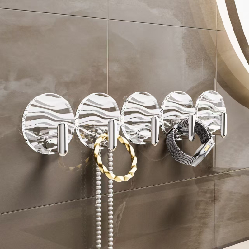 Адхезивна шестогранна закачалка ПЕТ - единична, луксозен стил, 0–1 кг капацитет