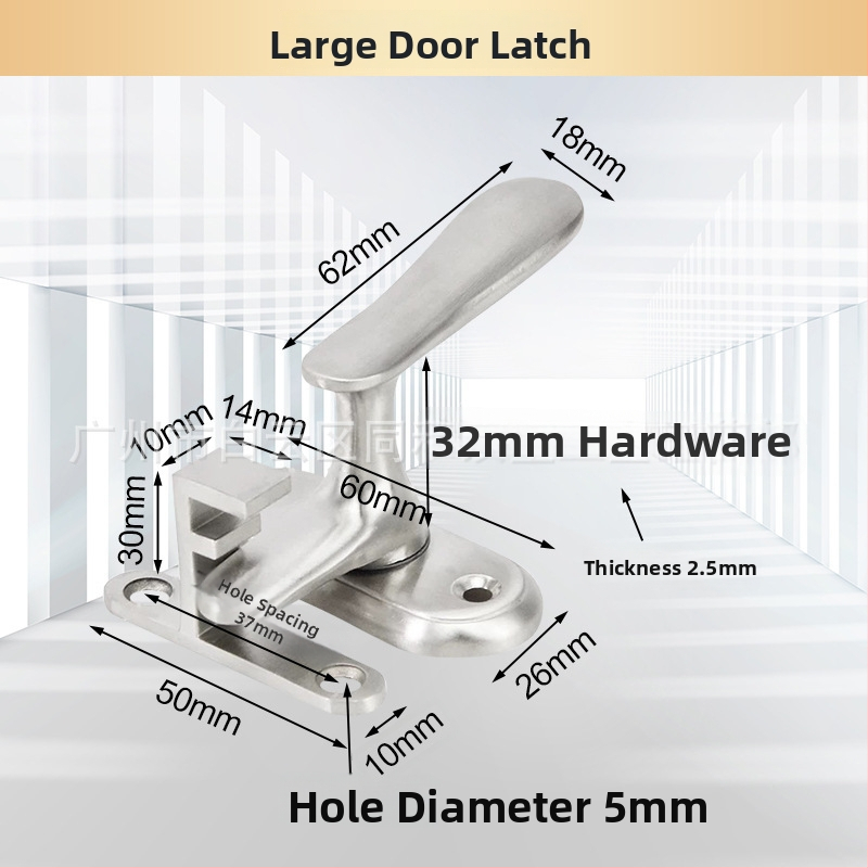 Zăvor pentru ușă DB-20, oțel inoxidabil, finisaj Wire Drawing, stil modern minimalist