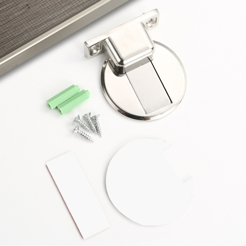 Stop magnetic pentru ușă, montaj pe perete, aliaj de zinc, placare electroplată, model 121, stil modern minimalist