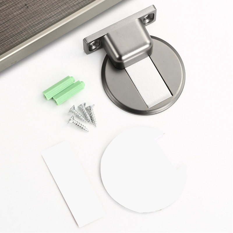 Stop magnetic pentru ușă, montaj pe perete, aliaj de zinc, placare electroplată, model 121, stil modern minimalist