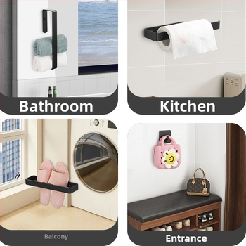 Ράγα πετσετών από κράμα αλουμινίου διαστημικού τύπου, εγκατάσταση χωρίς διάτρηση, φινίρισμα οξείδωσης, επιτοίχια τοποθέτηση, φορτίο 20 kg, ένα επίπεδο (Κράμα αλουμινίου, φινίρισμα οξείδωσης, 20 kg, ένα επίπεδο, επιτοίχιο)