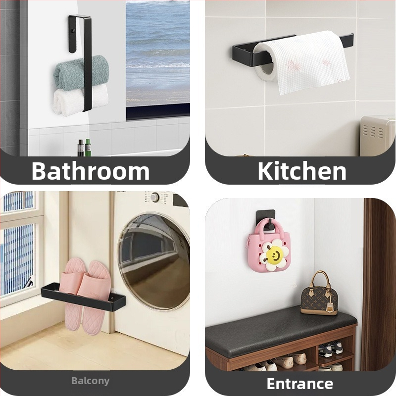 Ράγα πετσετών από κράμα αλουμινίου διαστημικού τύπου, εγκατάσταση χωρίς διάτρηση, φινίρισμα οξείδωσης, επιτοίχια τοποθέτηση, φορτίο 20 kg, ένα επίπεδο (Κράμα αλουμινίου, φινίρισμα οξείδωσης, 20 kg, ένα επίπεδο, επιτοίχιο)