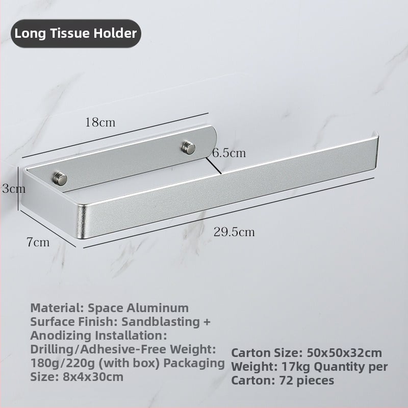 Ράγα πετσετών από κράμα αλουμινίου διαστημικού τύπου, εγκατάσταση χωρίς διάτρηση, φινίρισμα οξείδωσης, επιτοίχια τοποθέτηση, φορτίο 20 kg, ένα επίπεδο (Κράμα αλουμινίου, φινίρισμα οξείδωσης, 20 kg, ένα επίπεδο, επιτοίχιο)