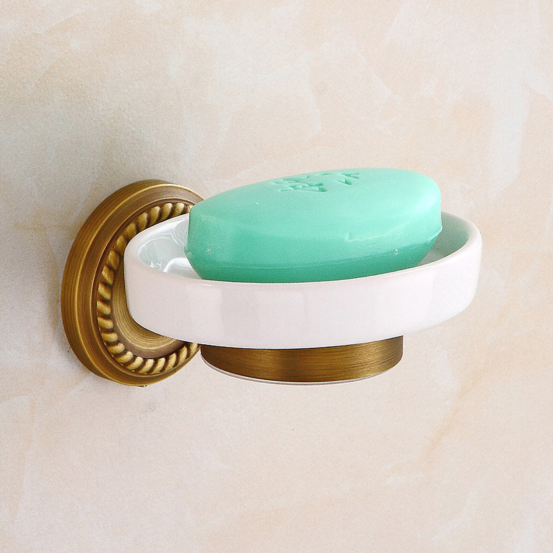 Σετ κρεμάστρών πετσέτας από χαλκό, ευρωπαϊκού ρετρό στυλ, διπλής στρώσης, αναδιπλόμενο, φορτίο 25 kg