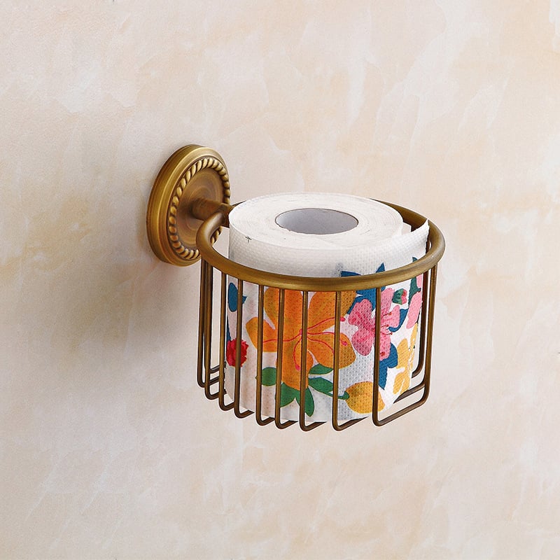 Σετ κρεμάστρών πετσέτας από χαλκό, ευρωπαϊκού ρετρό στυλ, διπλής στρώσης, αναδιπλόμενο, φορτίο 25 kg