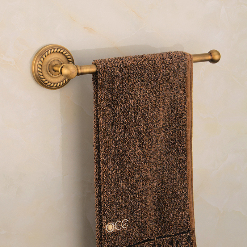 Σετ κρεμάστρών πετσέτας από χαλκό, ευρωπαϊκού ρετρό στυλ, διπλής στρώσης, αναδιπλόμενο, φορτίο 25 kg