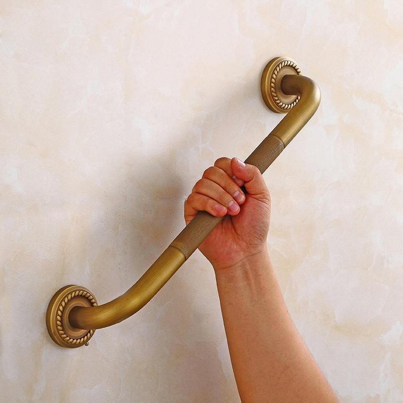 Σετ κρεμάστρών πετσέτας από χαλκό, ευρωπαϊκού ρετρό στυλ, διπλής στρώσης, αναδιπλόμενο, φορτίο 25 kg