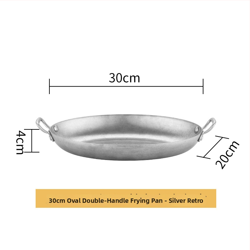 Nerezová panvica tvaru vajíčka z nehrdzavejúcej ocele 304, dvojité uši, hrubý spodok, model HO-1021