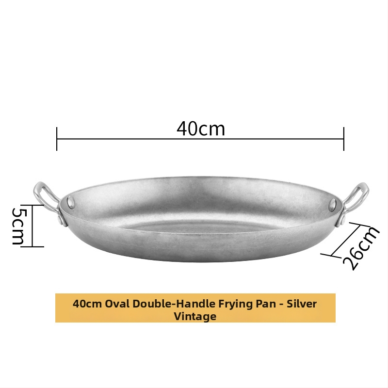 Nerezová panvica tvaru vajíčka z nehrdzavejúcej ocele 304, dvojité uši, hrubý spodok, model HO-1021