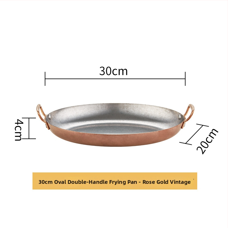 Nerezová panvica tvaru vajíčka z nehrdzavejúcej ocele 304, dvojité uši, hrubý spodok, model HO-1021