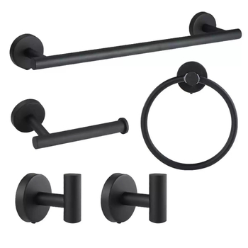 Σετ ράγα για πετσέτες μπάνιου από ανοξείδωτο χάλυβα 201, φινίρισμα βαφής ψημένου τύπου, φορτίο 20, εγκατάσταση με διάτρηση, 1 στρώση