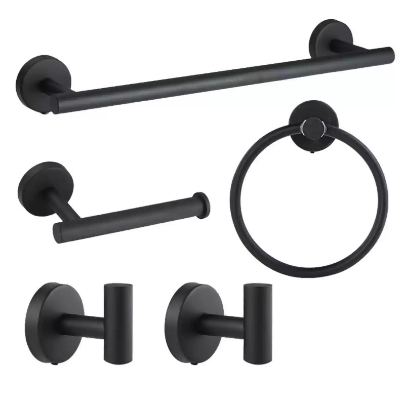 Σετ ράγα για πετσέτες μπάνιου από ανοξείδωτο χάλυβα 201, φινίρισμα βαφής ψημένου τύπου, φορτίο 20, εγκατάσταση με διάτρηση, 1 στρώση