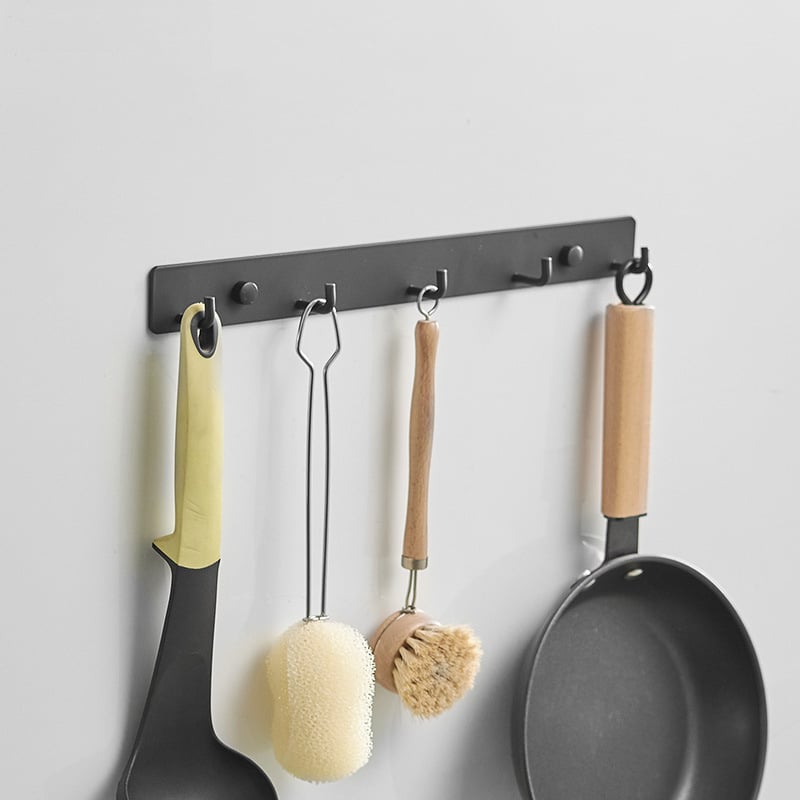 Без пробиване стенно закачало за кухня, антре и баня — space алуминий, 120 г, модерен минималистичен стил